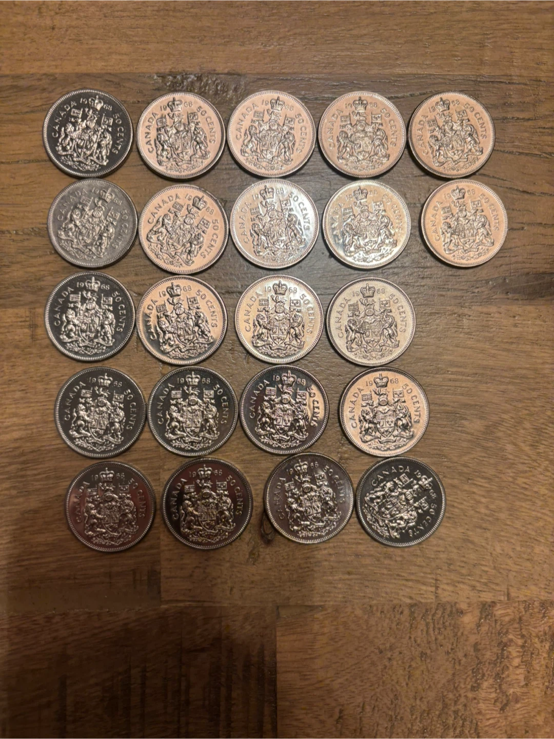 1968 Canada 50 Cent Coins – Lot of 22