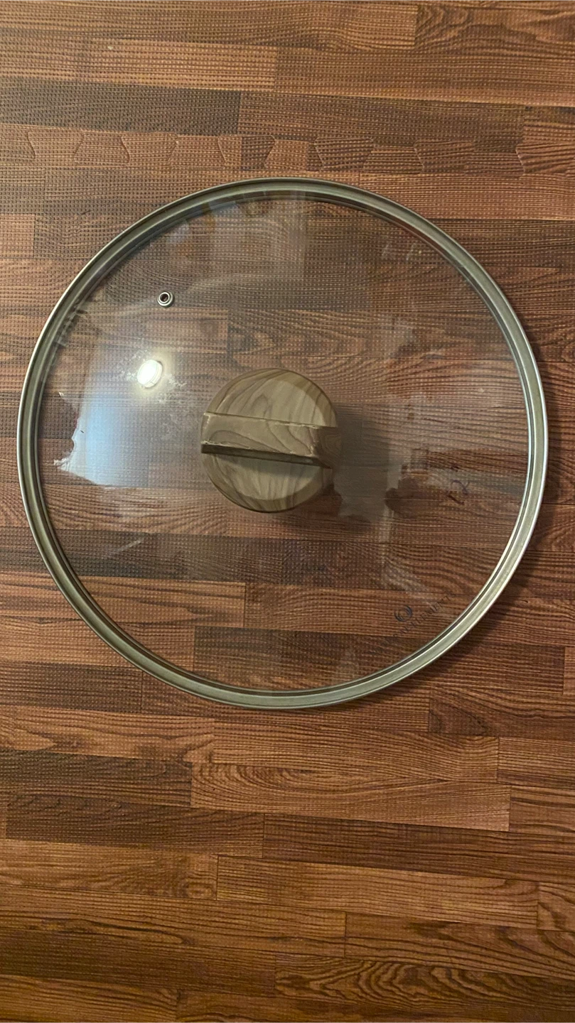 Glass Pot Lid with Wooden Handle