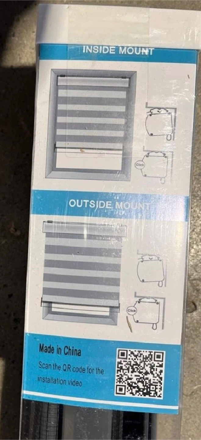 New in Box 2pcs Changshade Cordless Zebra Blinds - photo 5