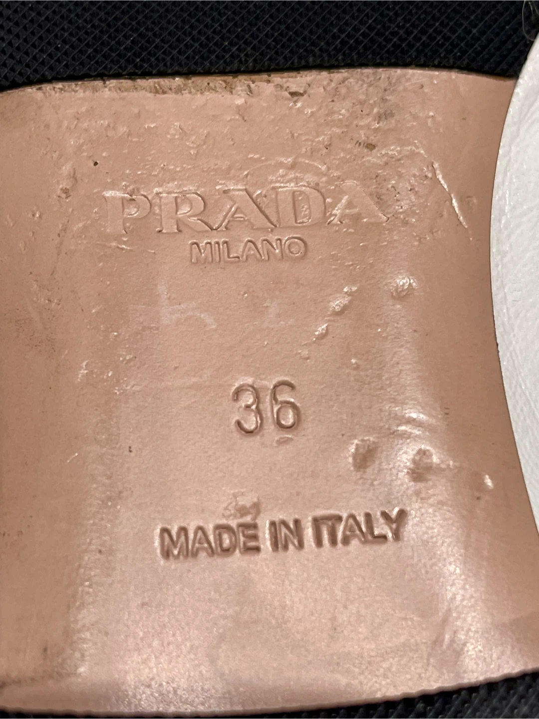 Prada Women's White Leather Pointed Toe Flats Size 36 - photo 4