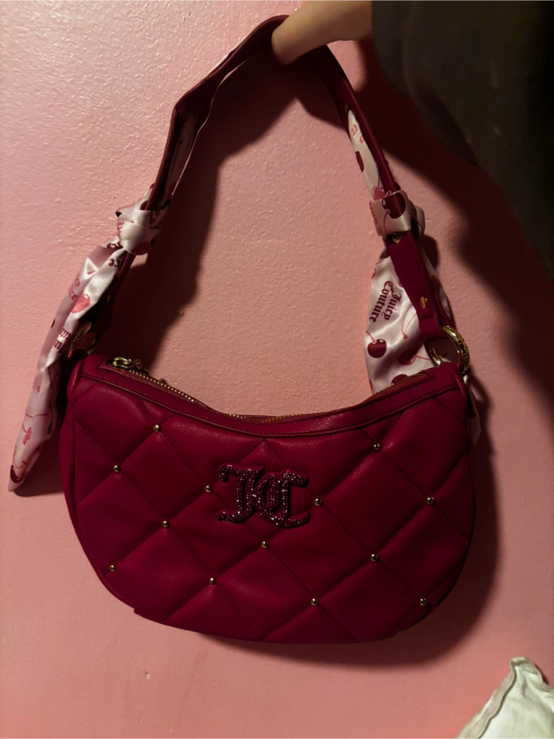Juicy Couture Quilted Hobo Handbag