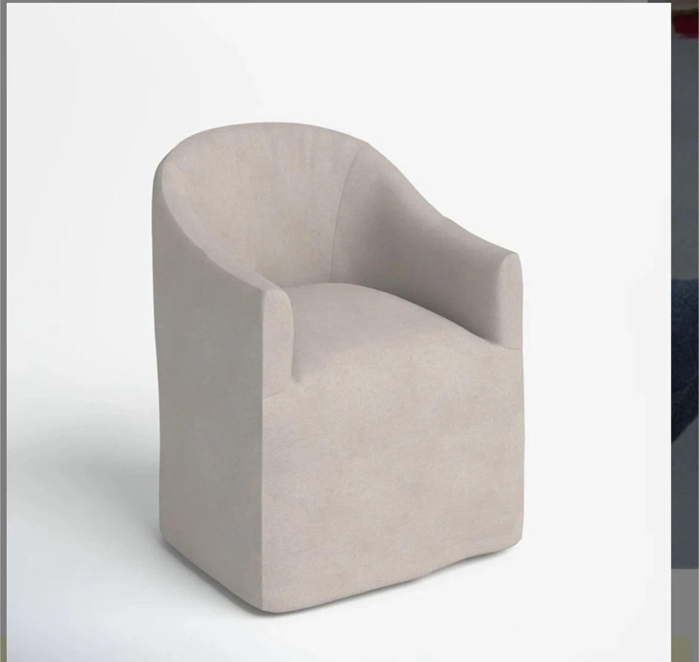 Light Beige Upholstered Armchair - photo 2