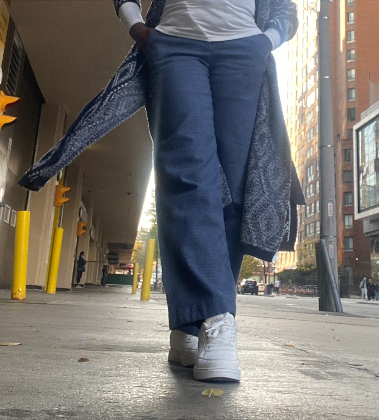 Women's light blue flared Pants