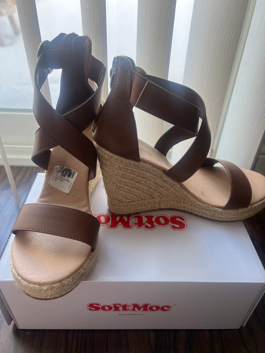 SoftMoc Women's Brown Wedge Sandals - Size 8 - photo 2