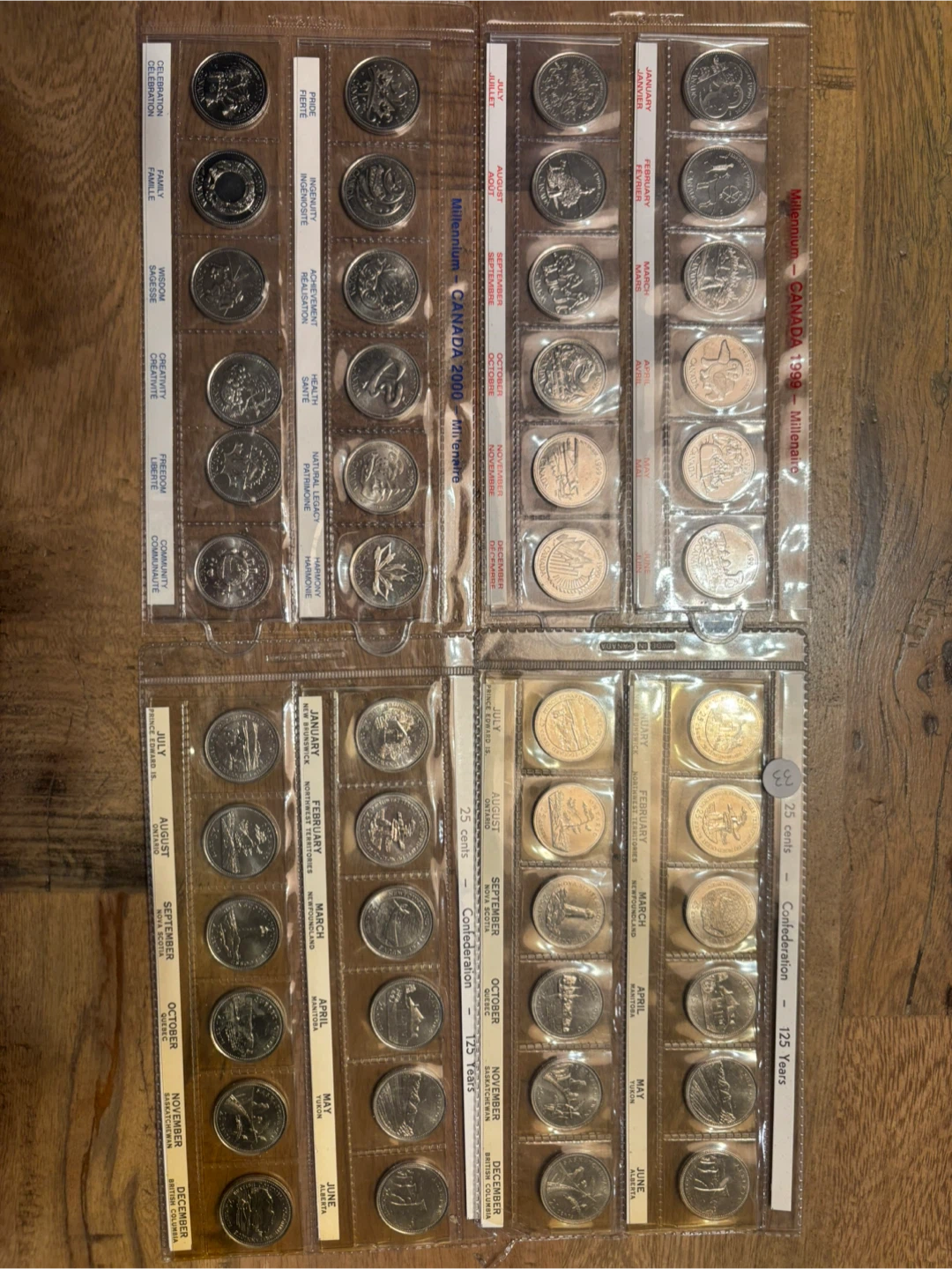 Canada Millennium & Confederation Quarter Sets –Monthly Packs
