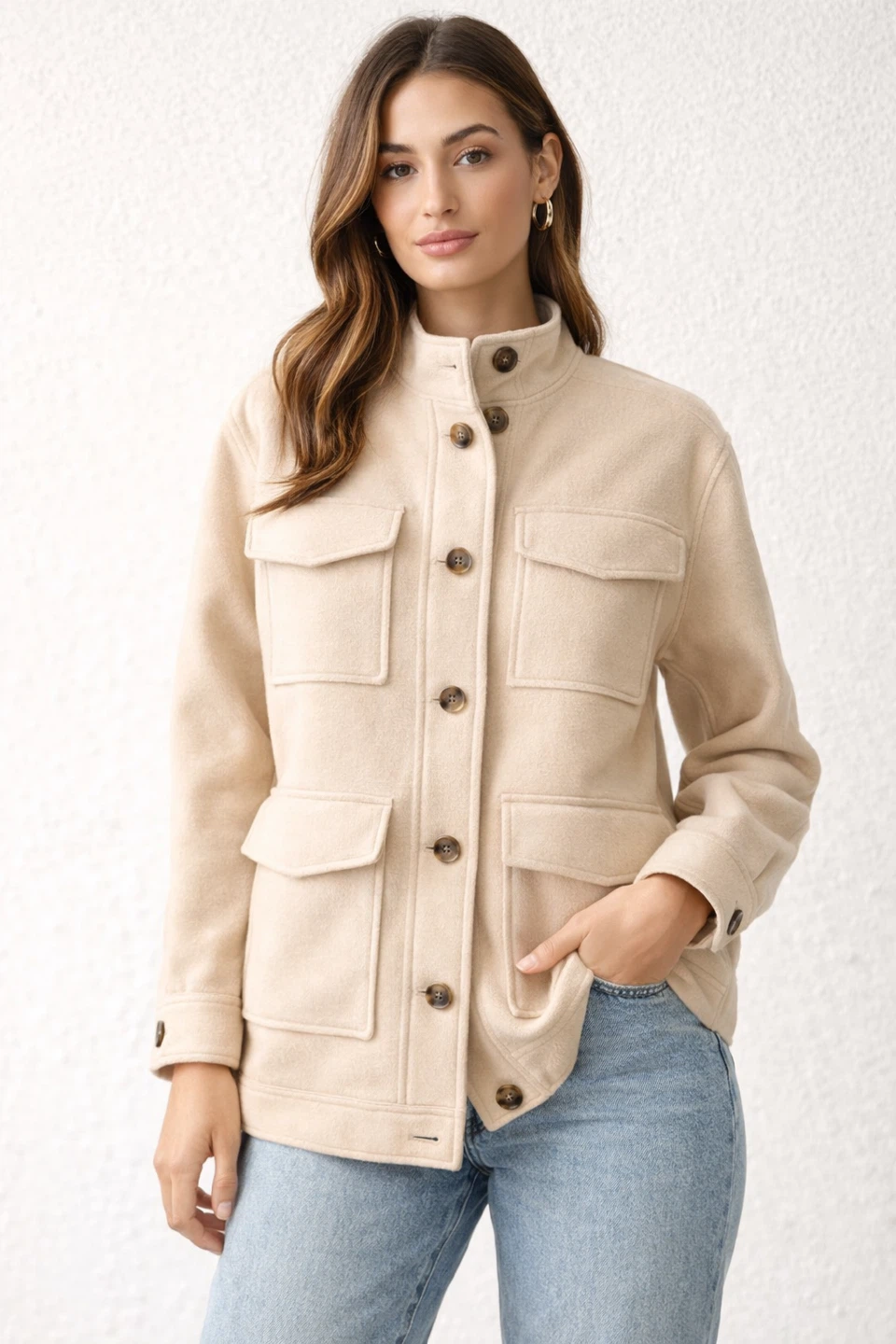& Other Stories Beige Utility Jacket - photo 5