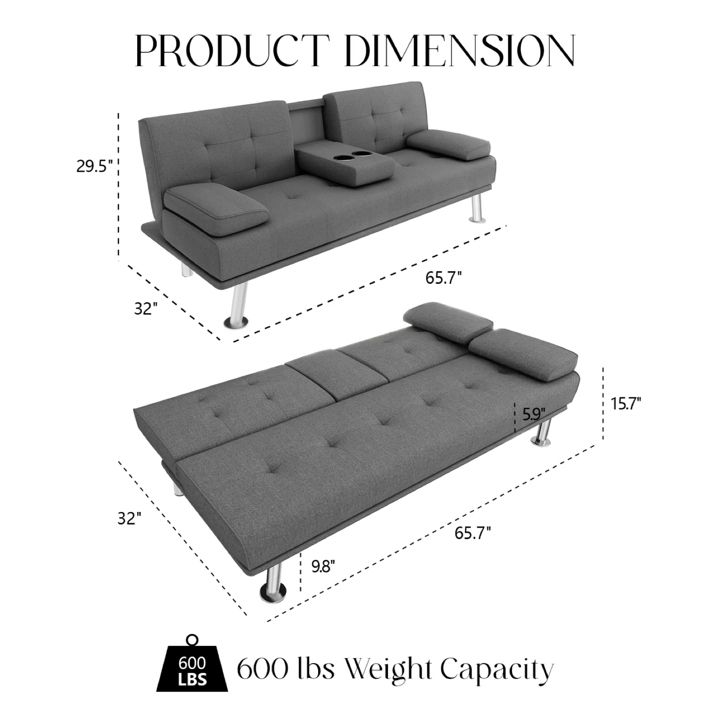 Futon Sofa Bed - photo 3