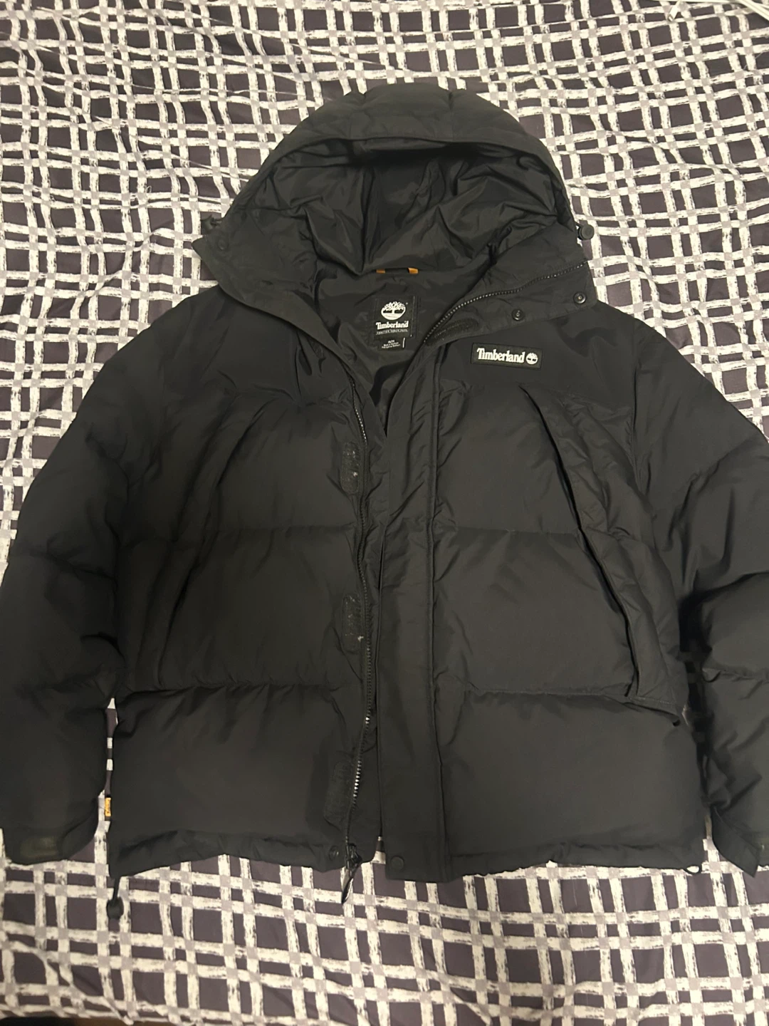 Timberland Black Puffer Jacket with Hood