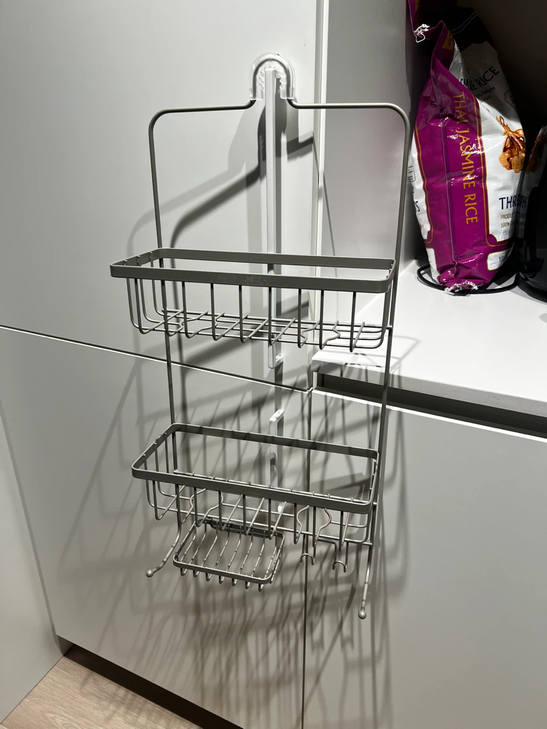 Grey 3-Tier Shower Caddy Organizer