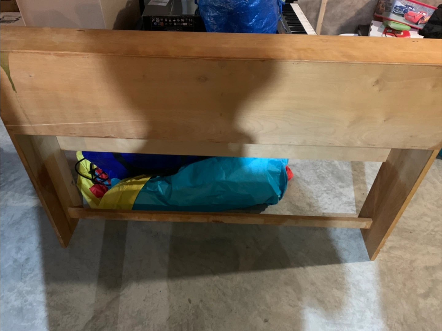 Wooden Headboard with Shelves - photo 2