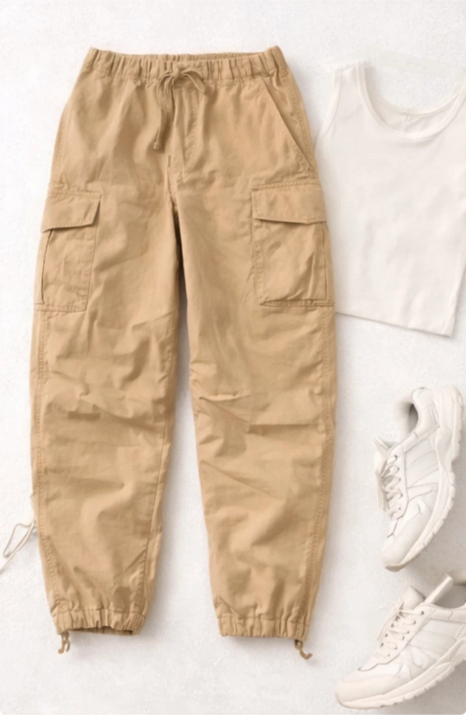 Uniqlo U Cargo Pants - Khaki Size 10 VT - photo 2