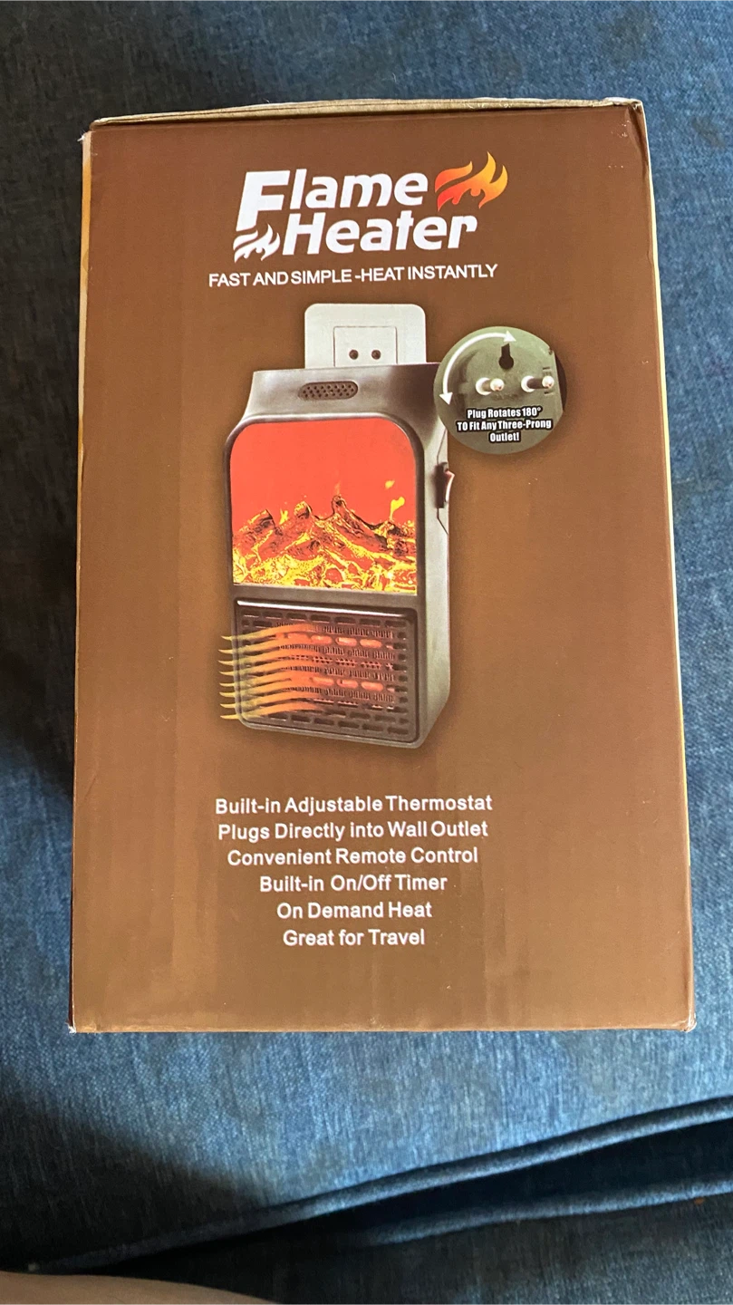 Flame Heater 1000W Portable Electric Space Heater with Remote - photo 3