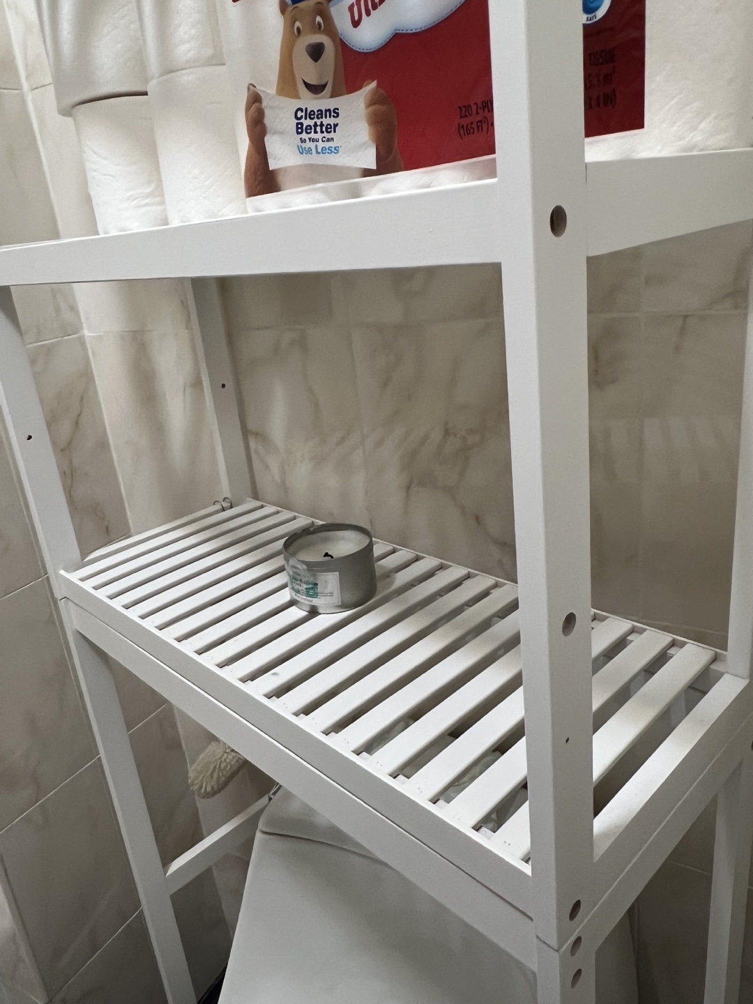White 3-Tier Bathroom Storage Shelf - photo 4