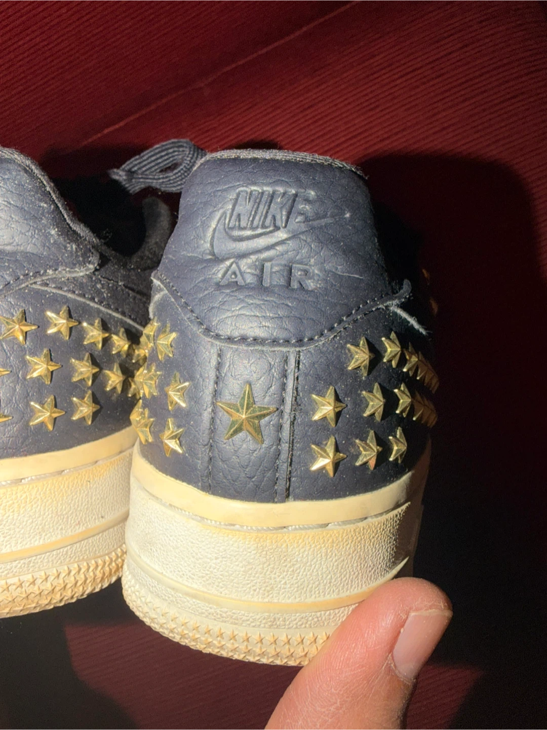 Nike Air Force 1 Gold Star Studded Sneakers - photo 5