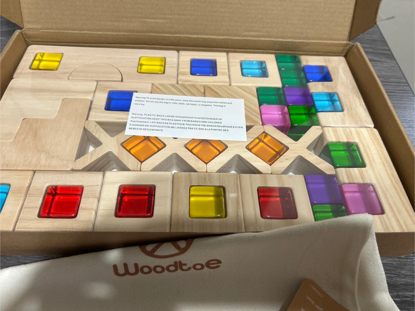 Brand New-Woodtoe Wooden Building Blocks with Gemstones - photo 5