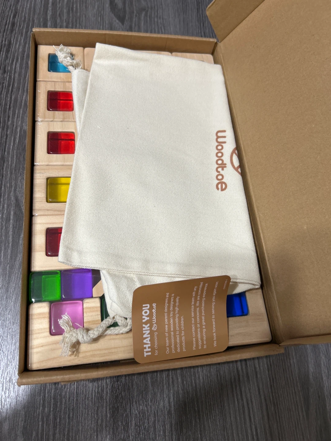 Brand New-Woodtoe Wooden Building Blocks with Gemstones - photo 3