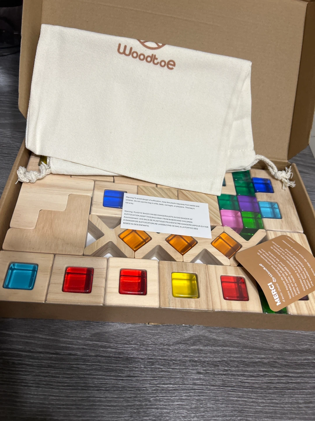 Brand New-Woodtoe Wooden Building Blocks with Gemstones - photo 4