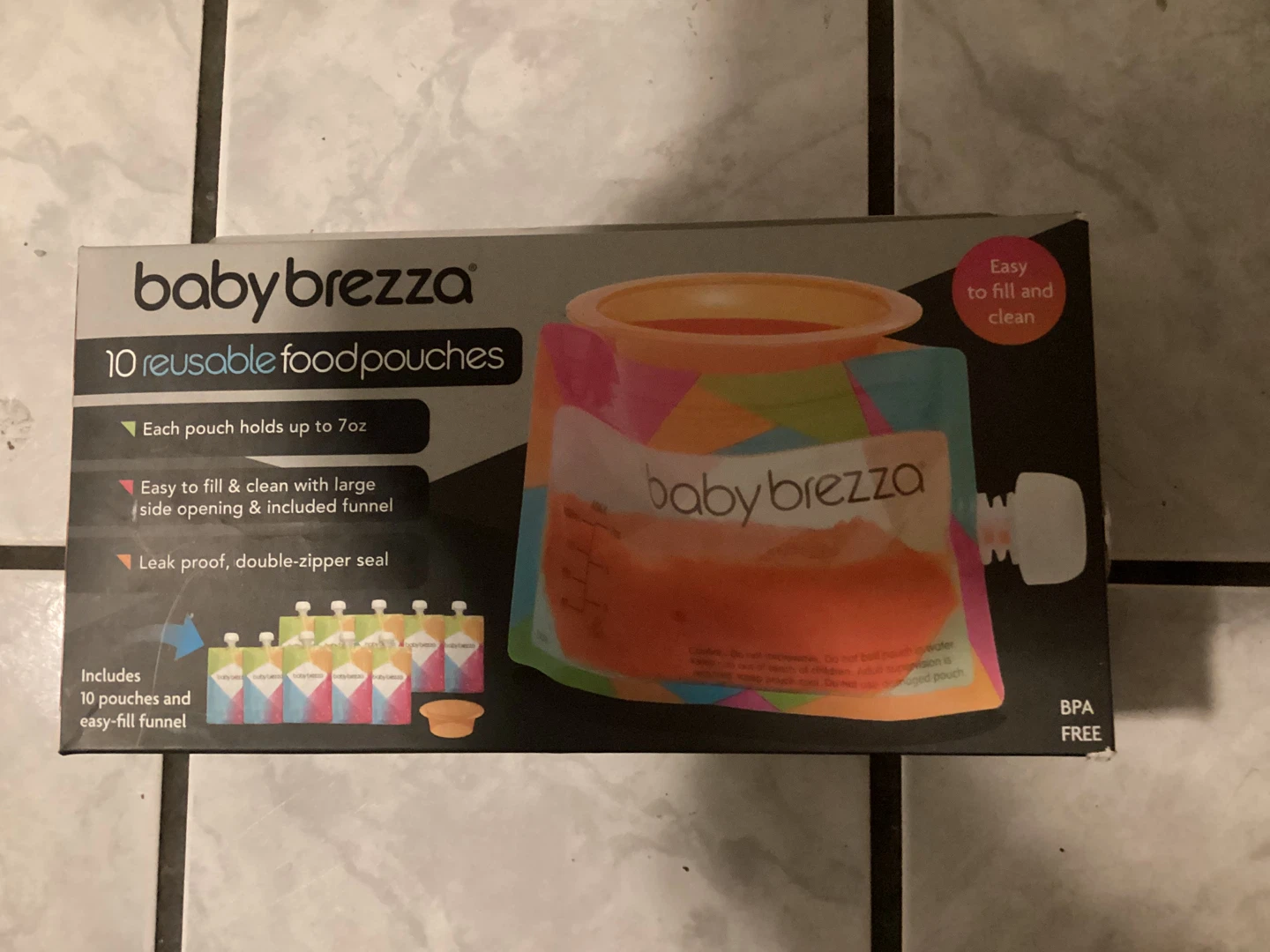 New Baby Brezza Reusable Food Pouches and 5 snack cups with tops - photo 3