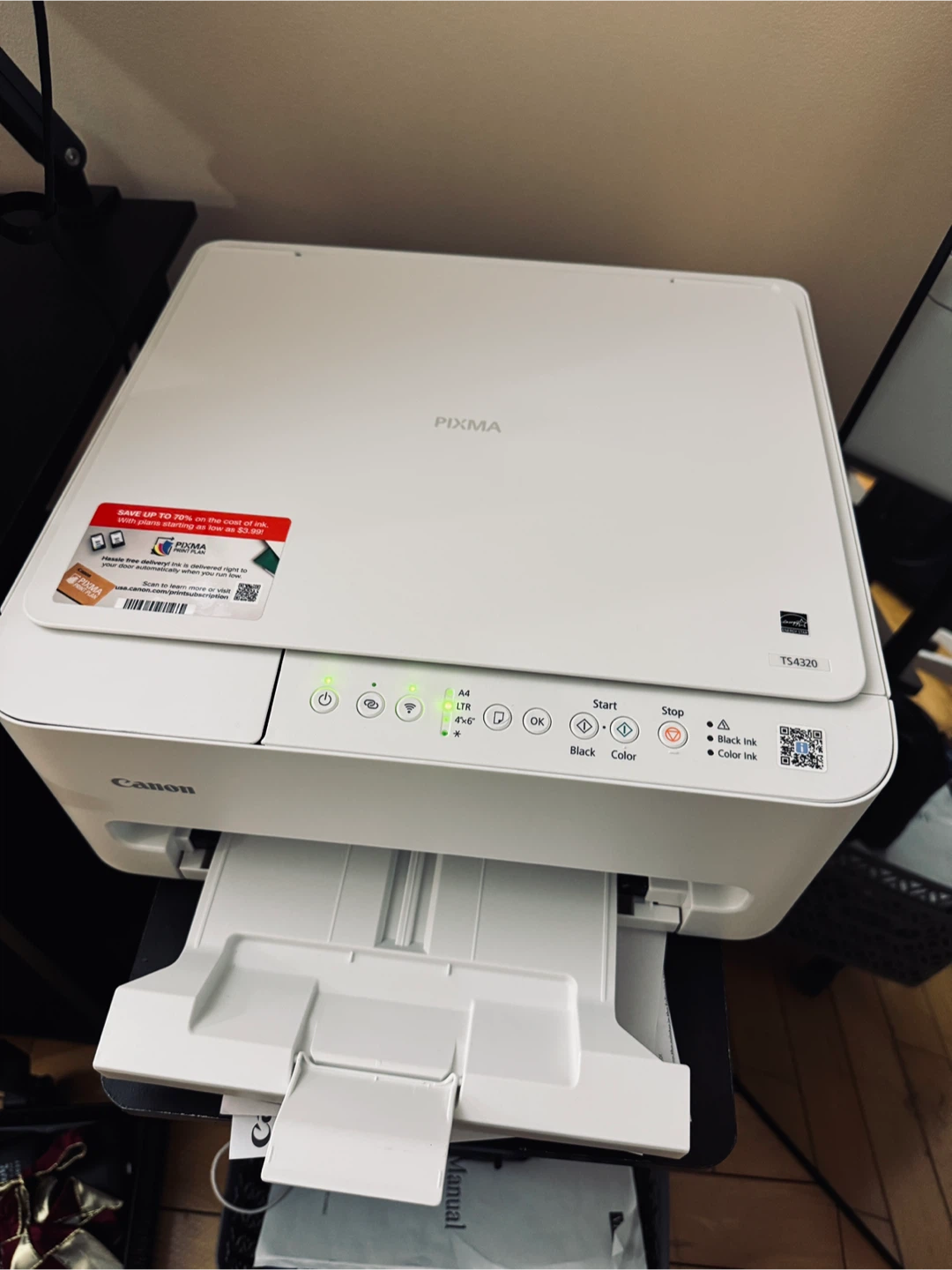Canon PIXMA TS4320 Wireless Color Inkjet Printer - photo 2