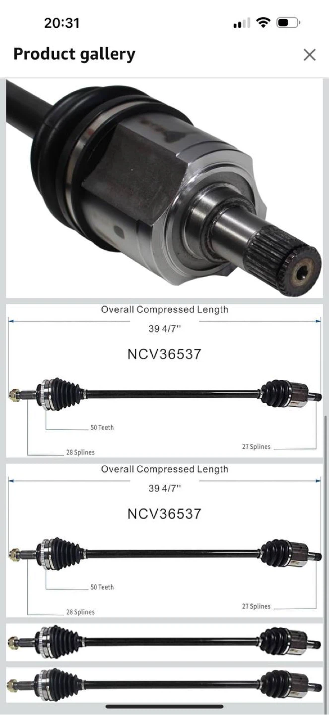 GSP NCV36537 CV Axle Shaft – Front Left for Honda Acc - photo 3