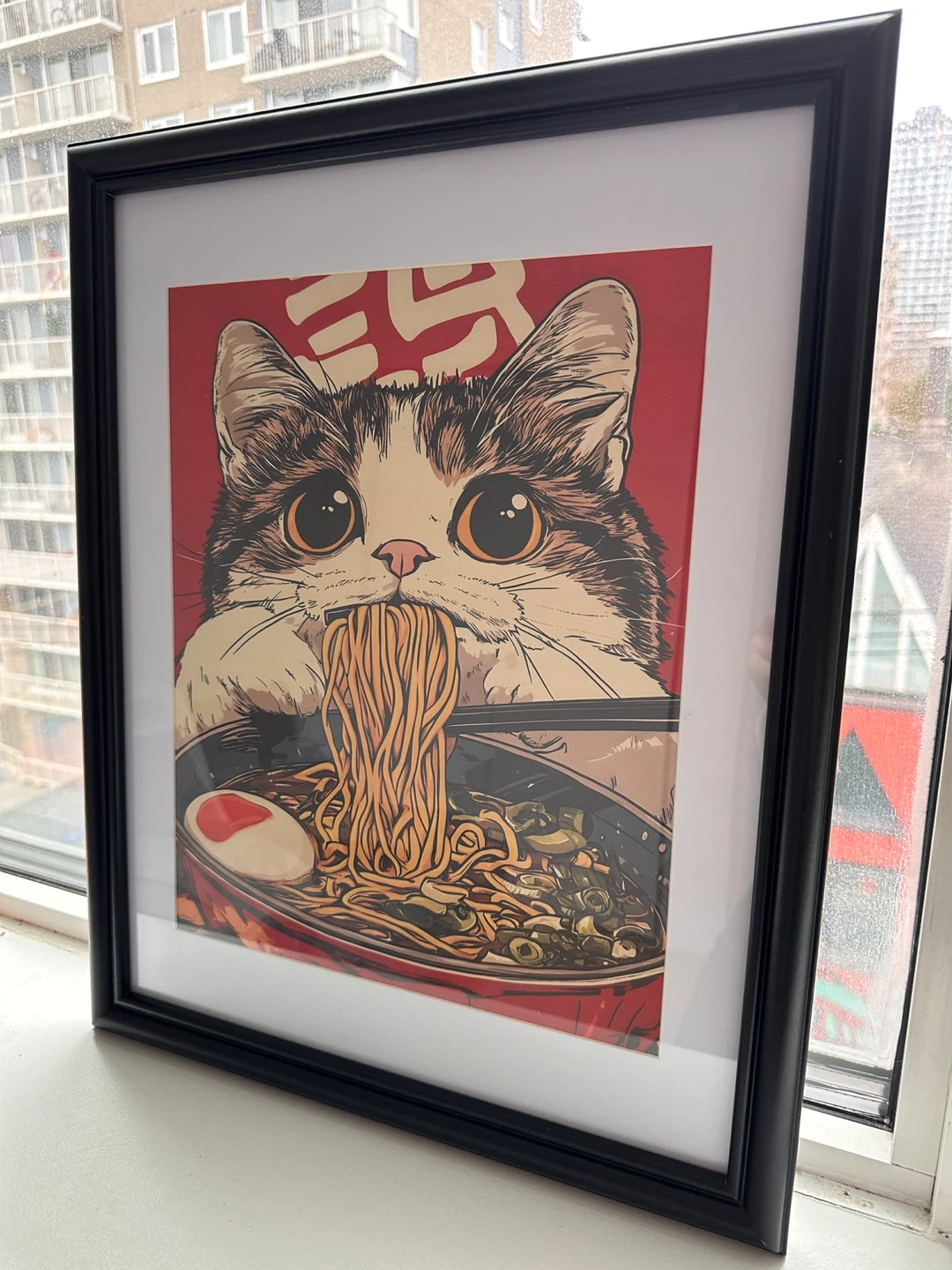 Framed Cat Ramen Print - photo 2