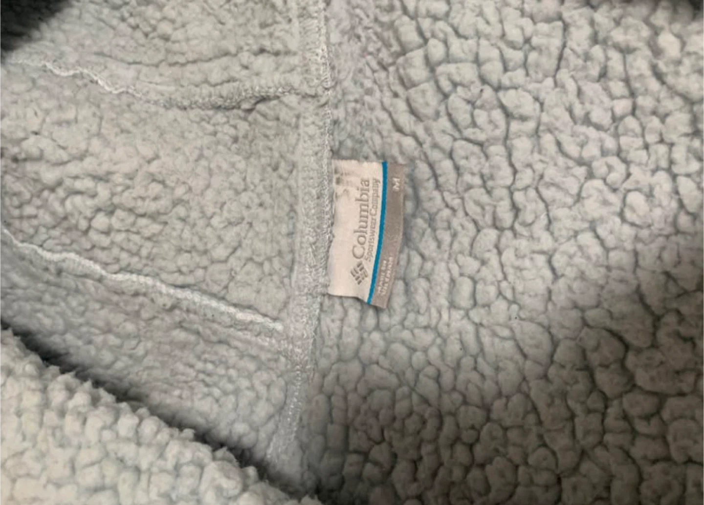 Columbia Fleece Hoodie Jacket - Light Grey - Size M - photo 3