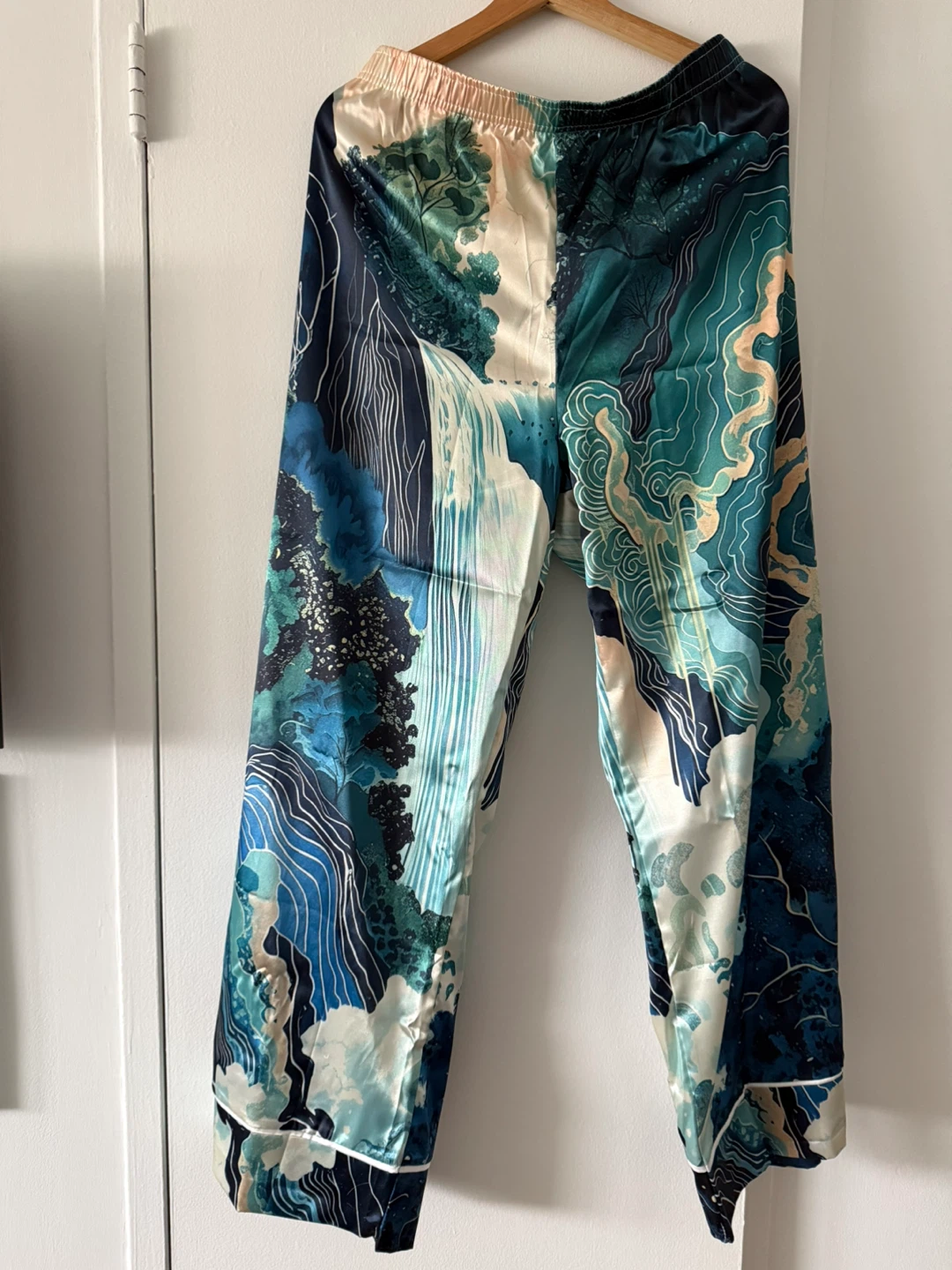 2XL Pajama Set - Blue & Green Landscape Print - photo 3