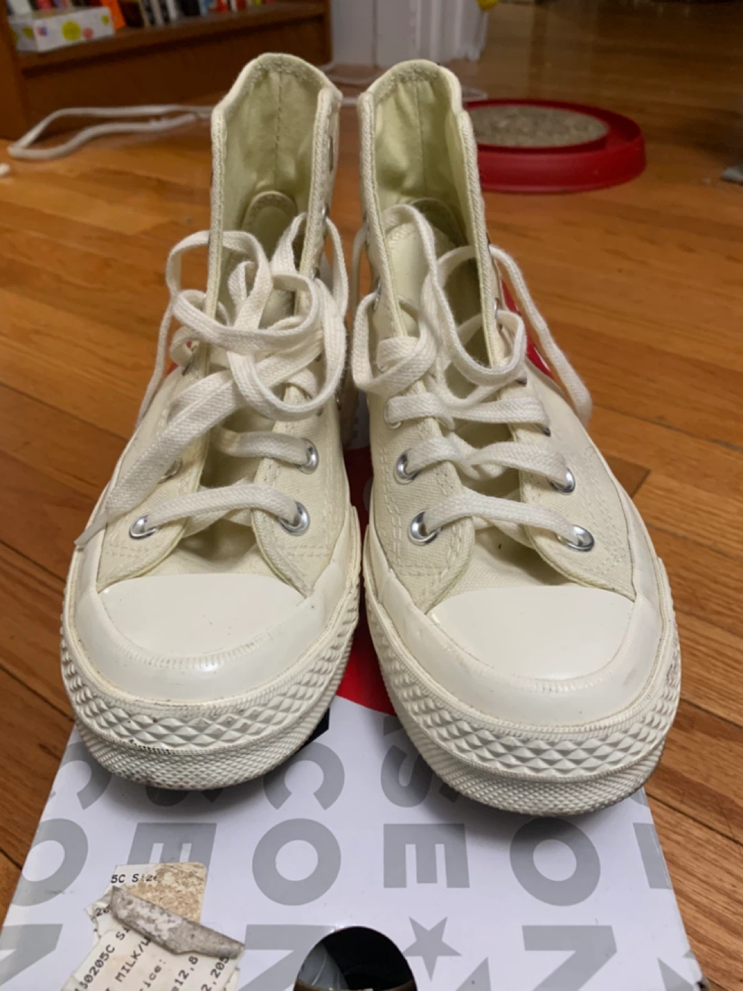 Comme des Garçons x Converse Chuck 70 High Top Milk/White/Red - photo 3