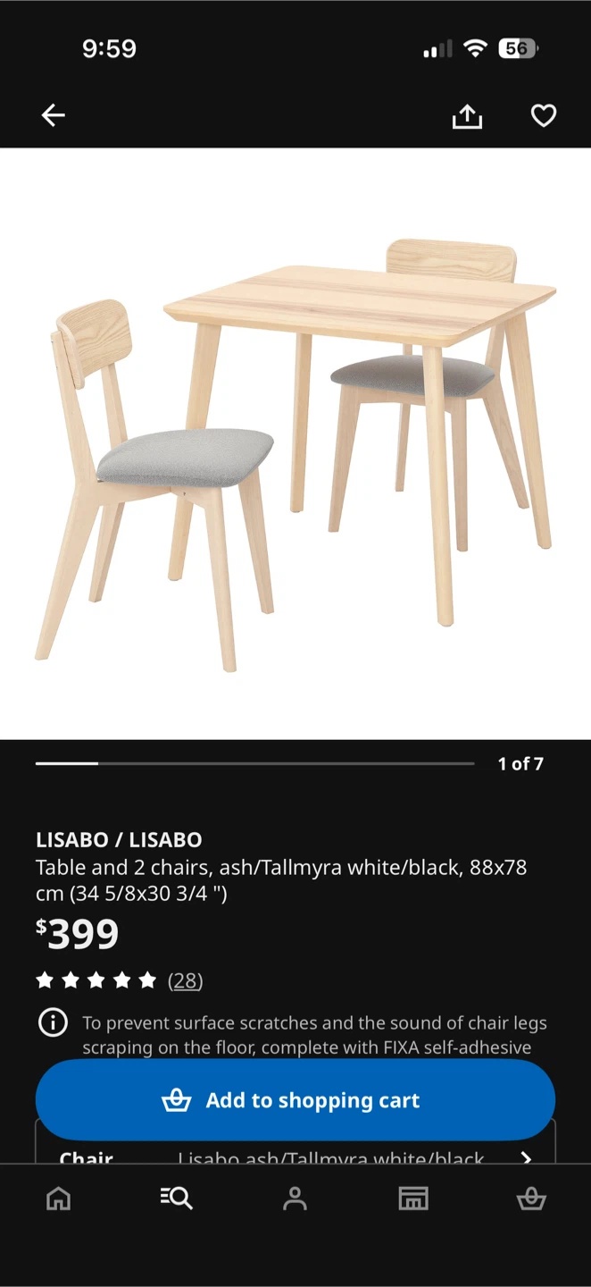 IKEA LISABO / LISABO Table and 2 Chairs - photo 2