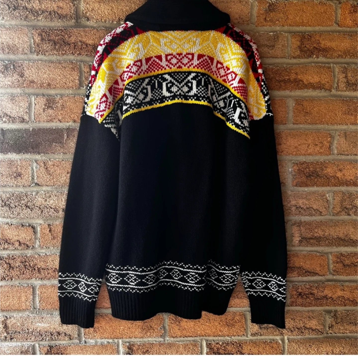 The Kooples Black Fair Isle Shawl Collar Cardigan - photo 3