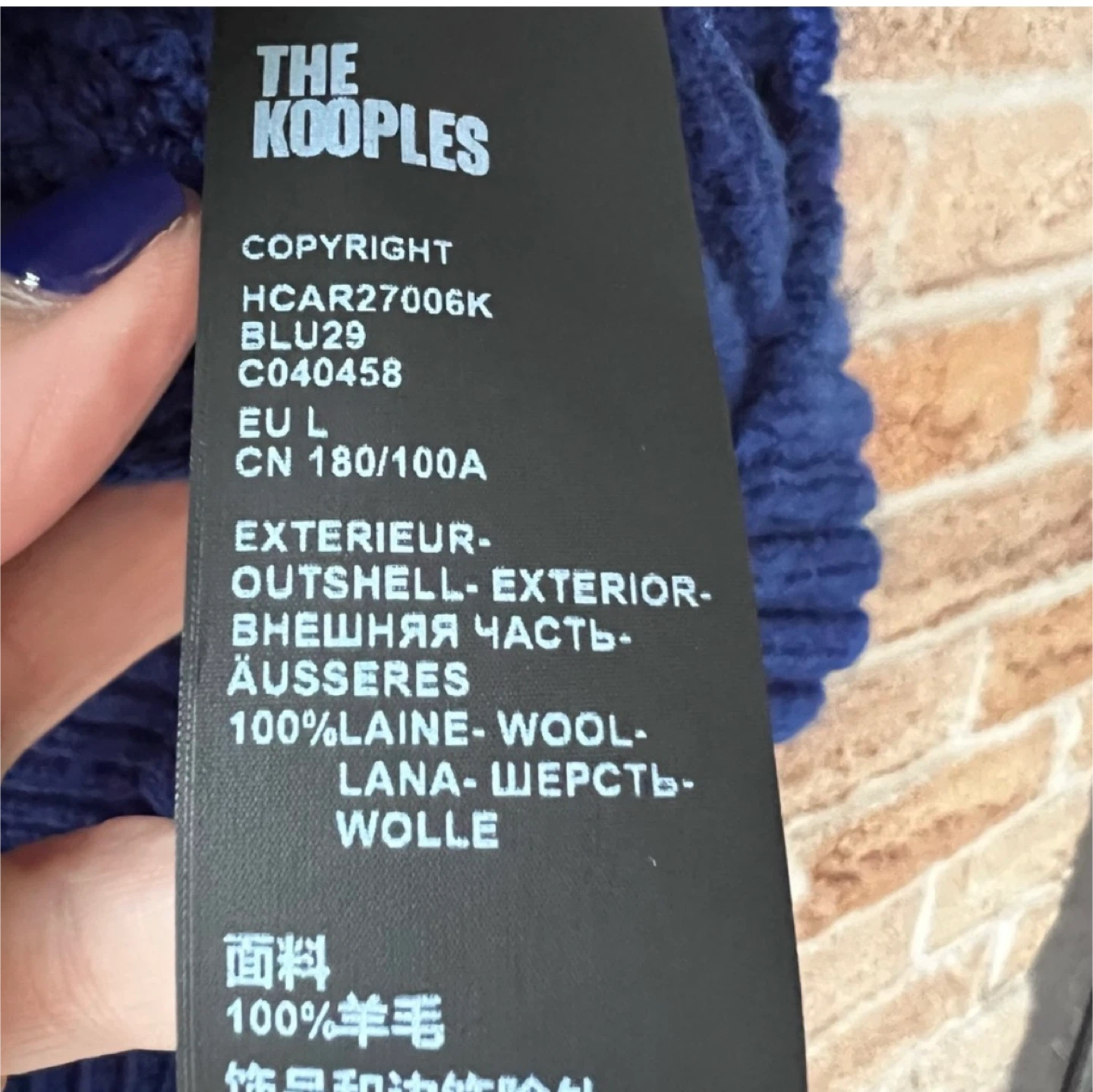 The Kooples Blue Wool Zip-Up Cardigan - photo 2