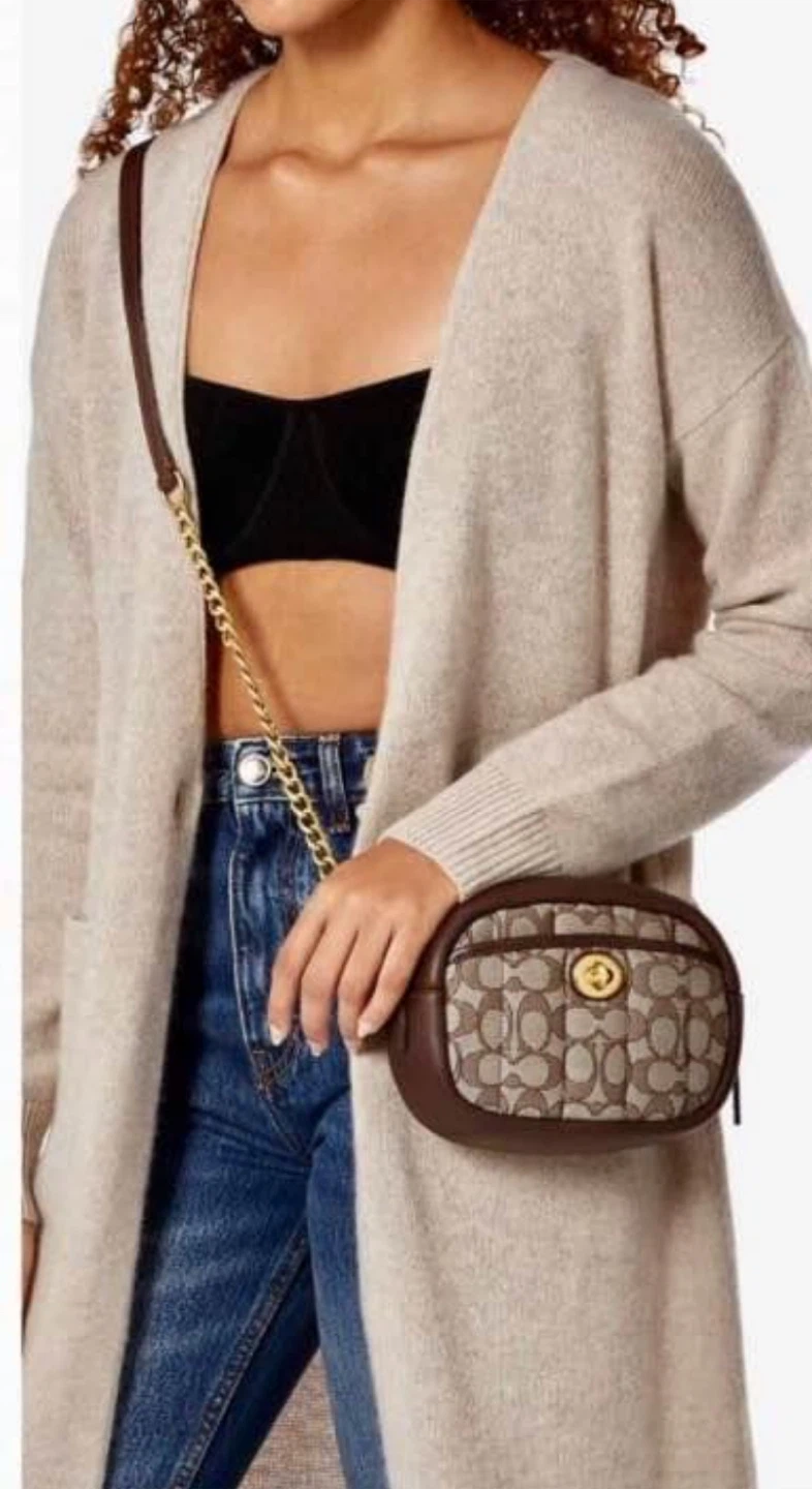 Coach Canvas & Leather Crossbody Bag - photo 4