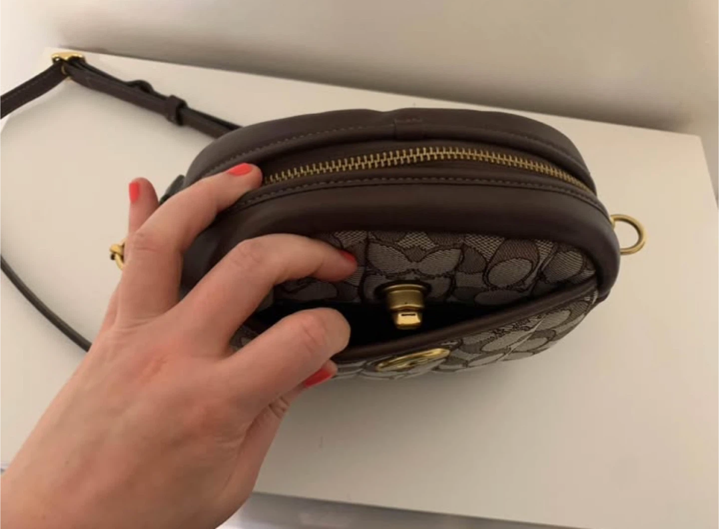 Coach Canvas & Leather Crossbody Bag - photo 5