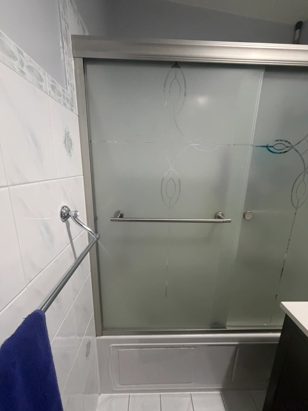 Frosted Glass Sliding Shower Door - photo 4