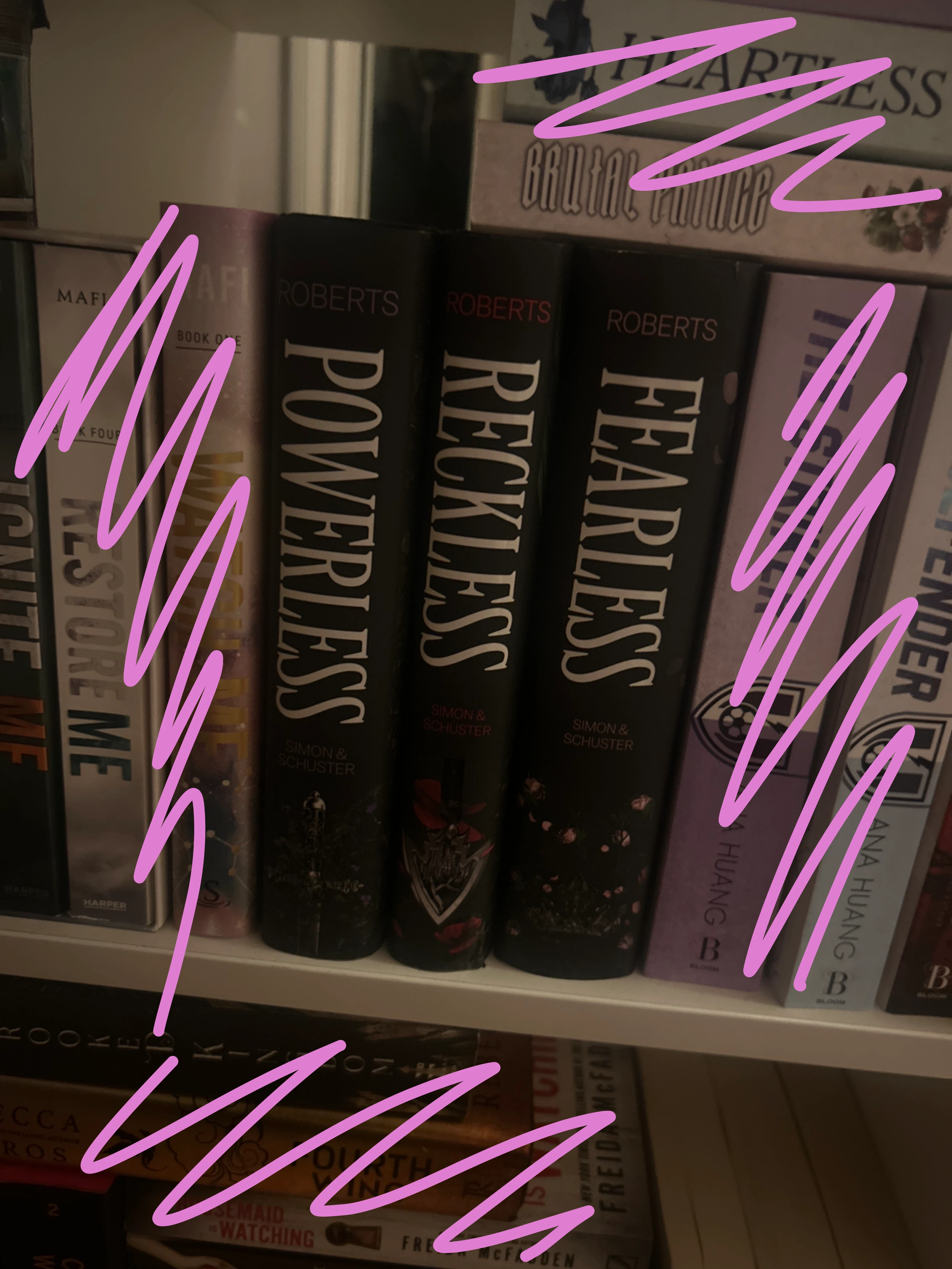 Books - BookTok- Roberts Powerless, Reckless, and Fearless Books