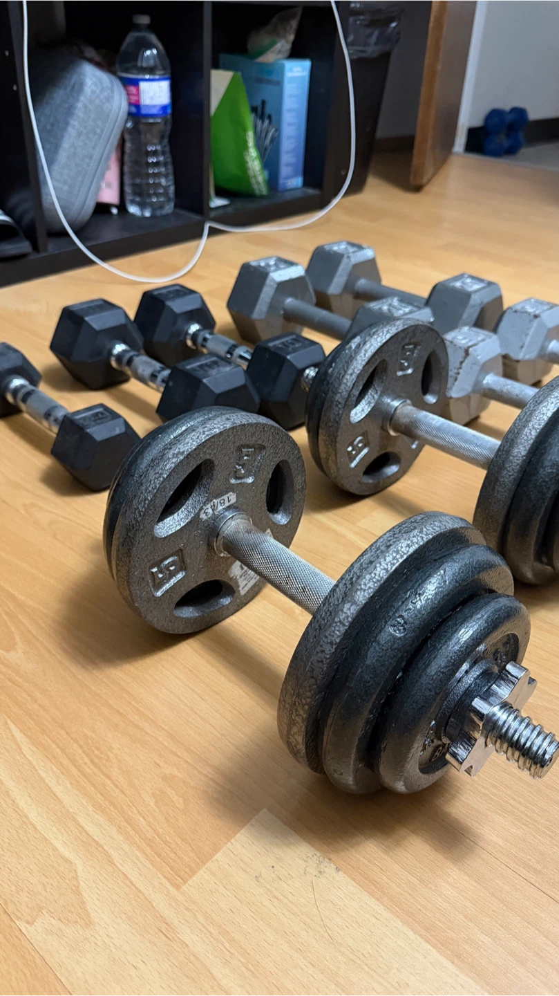 Hex Dumbbells and adjustable plate dumbbells - photo 4
