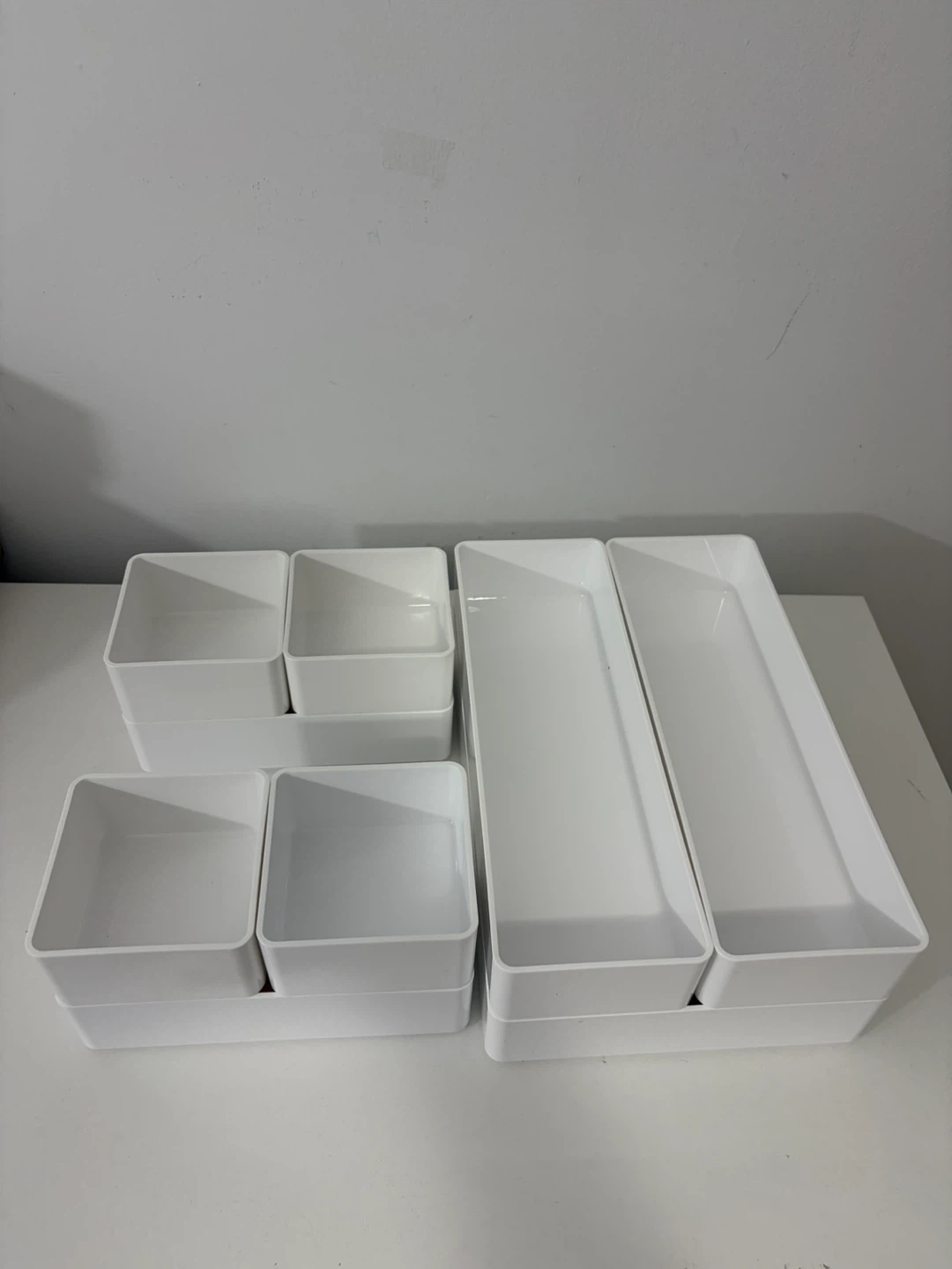 White  9pcs Plastic Drawer Organizer Set - photo 2