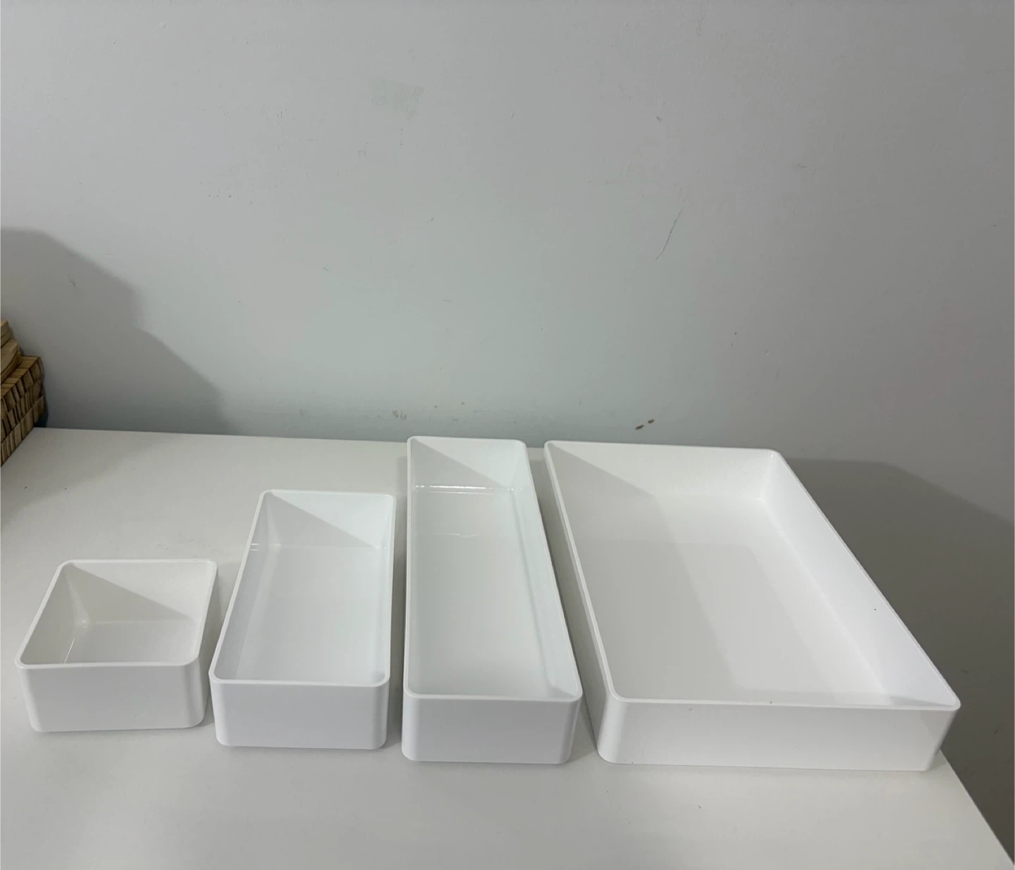 White  9pcs Plastic Drawer Organizer Set - photo 3