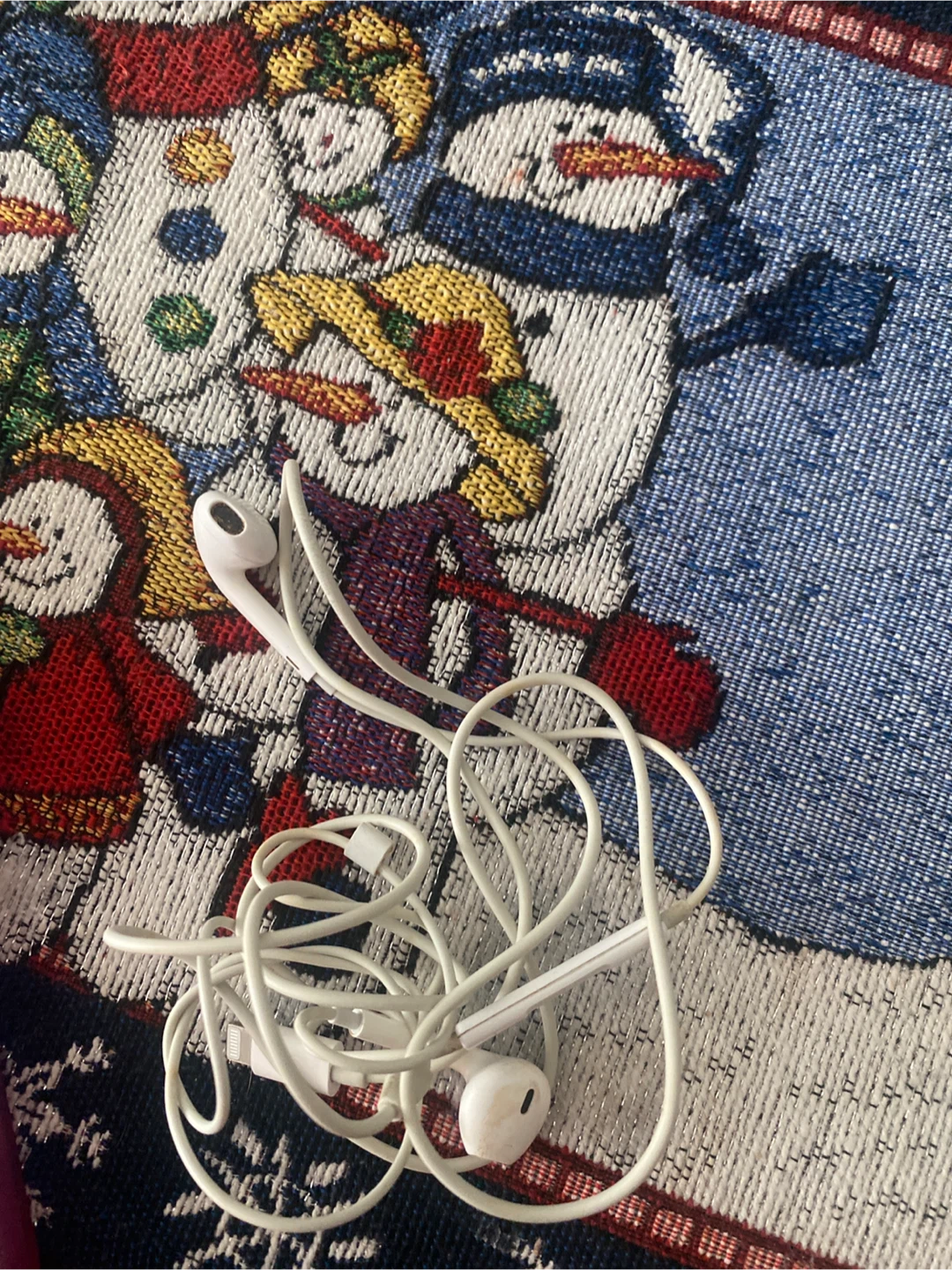 White Earbuds with Lightning Connector