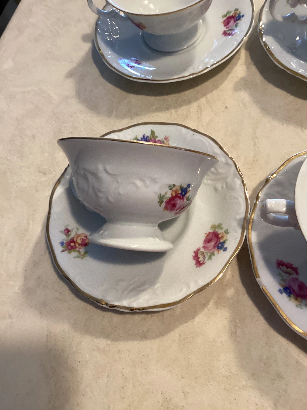 SET OF 4 WAWEL TEA CUPS & SAUCERS - photo 2