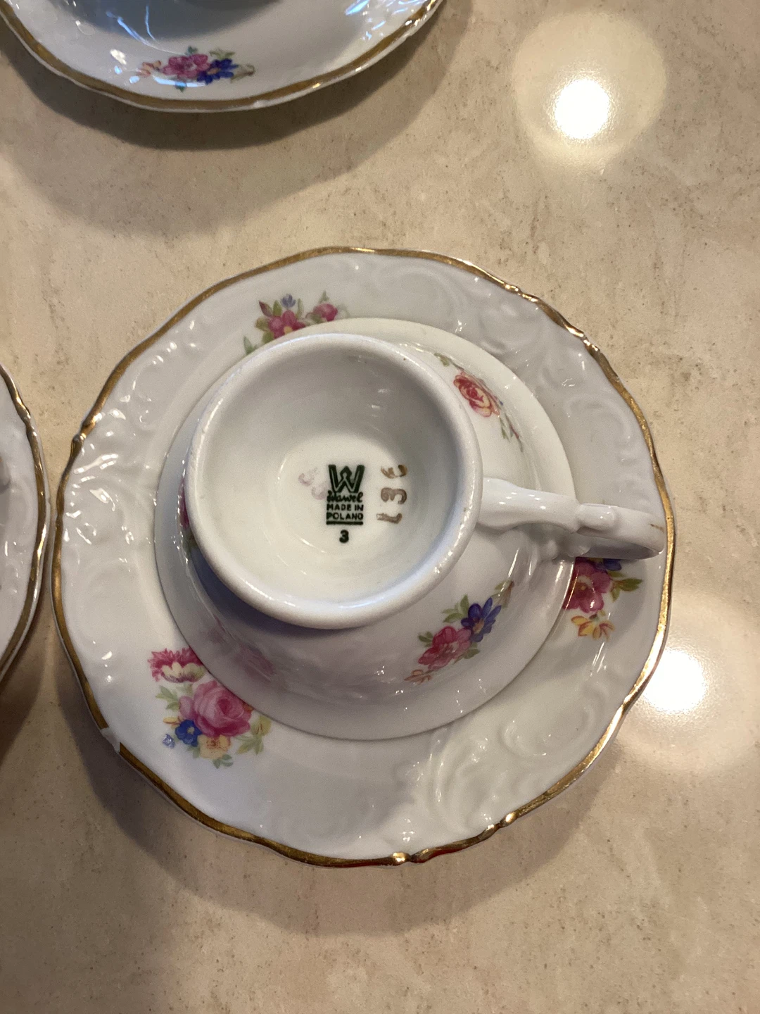 SET OF 4 WAWEL TEA CUPS & SAUCERS - photo 3