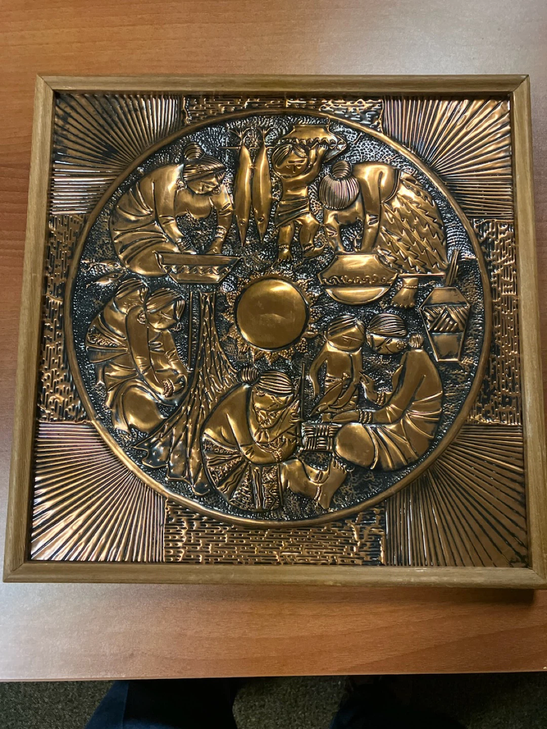 Framed Copper Wall Art Plaque
