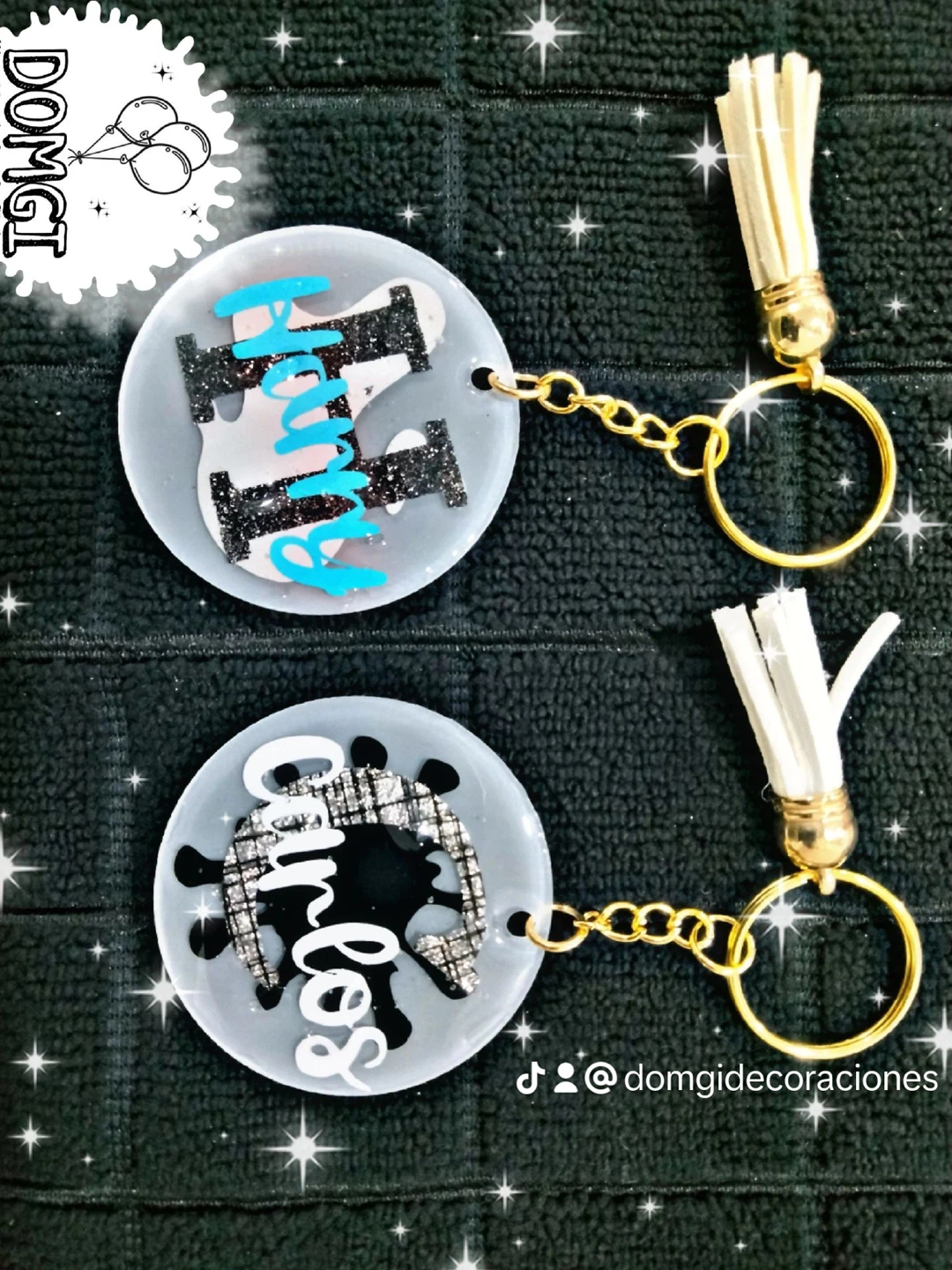 Custom Name Keychain with Tassel Charm - photo 3