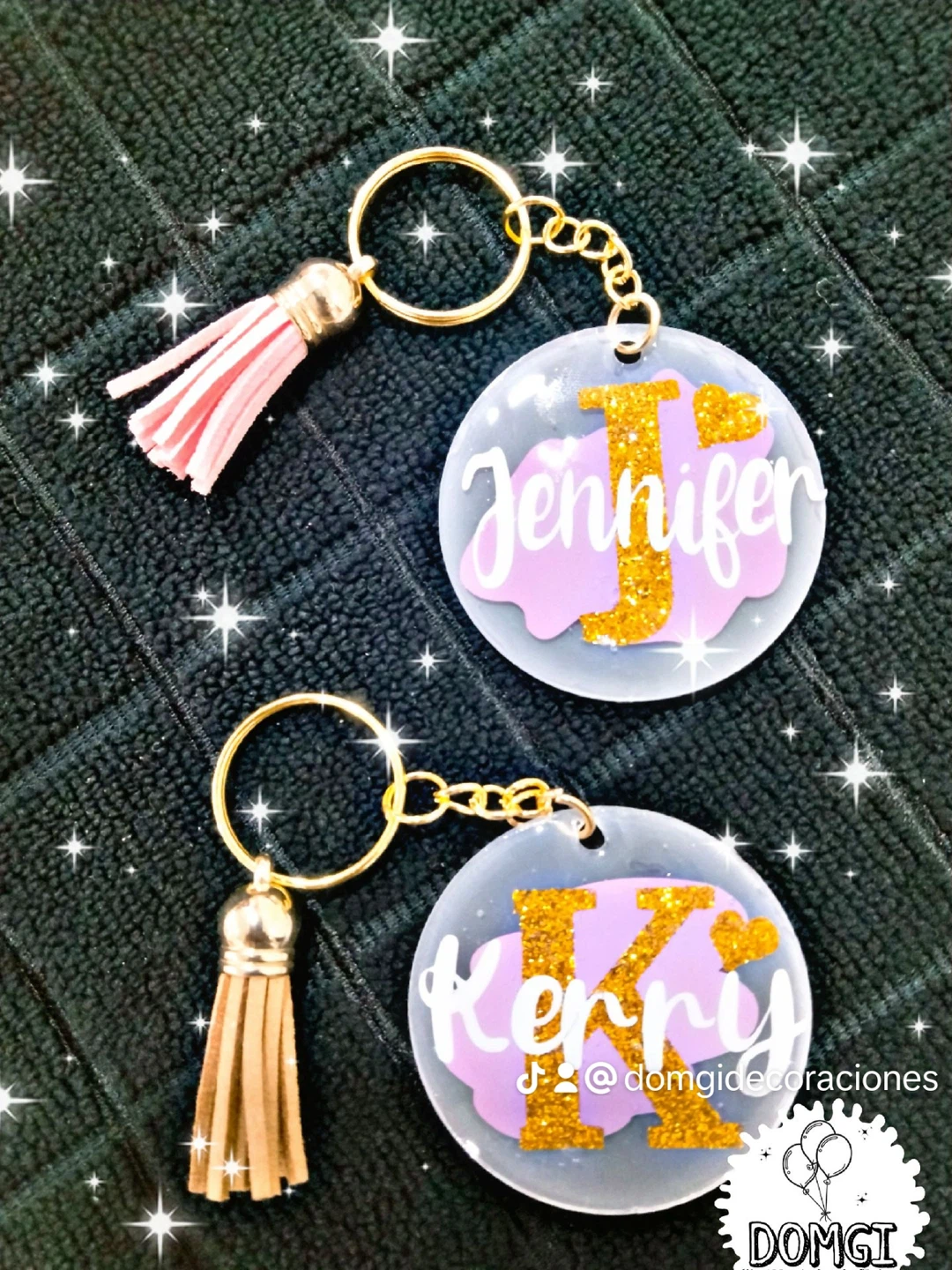 Custom Name Keychain with Tassel Charm - photo 4