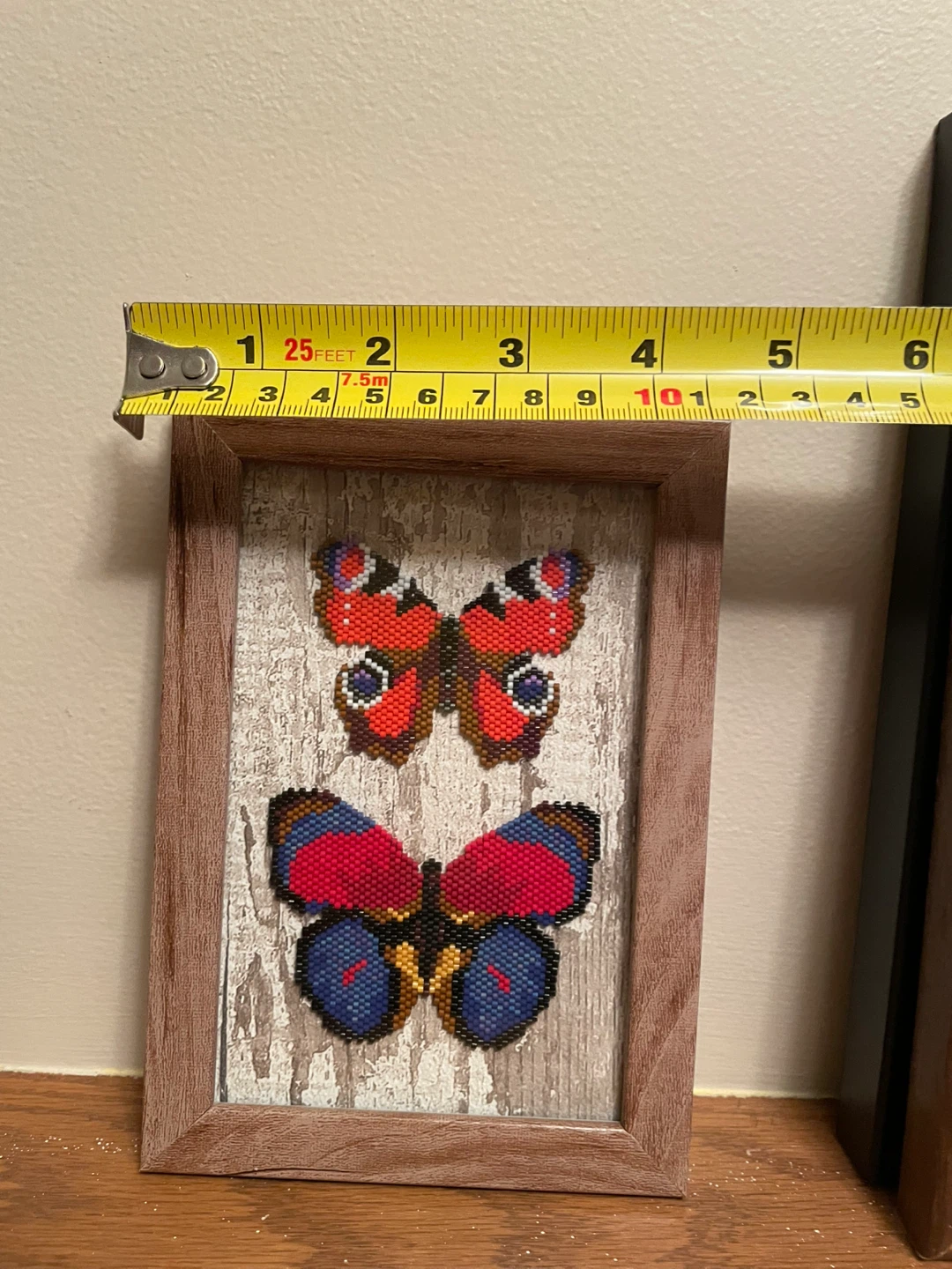 Framed Beaded Butterfly Art - photo 3