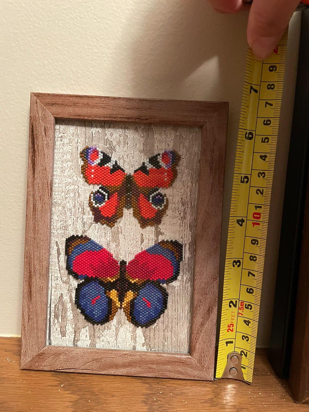 Framed Beaded Butterfly Art - photo 2