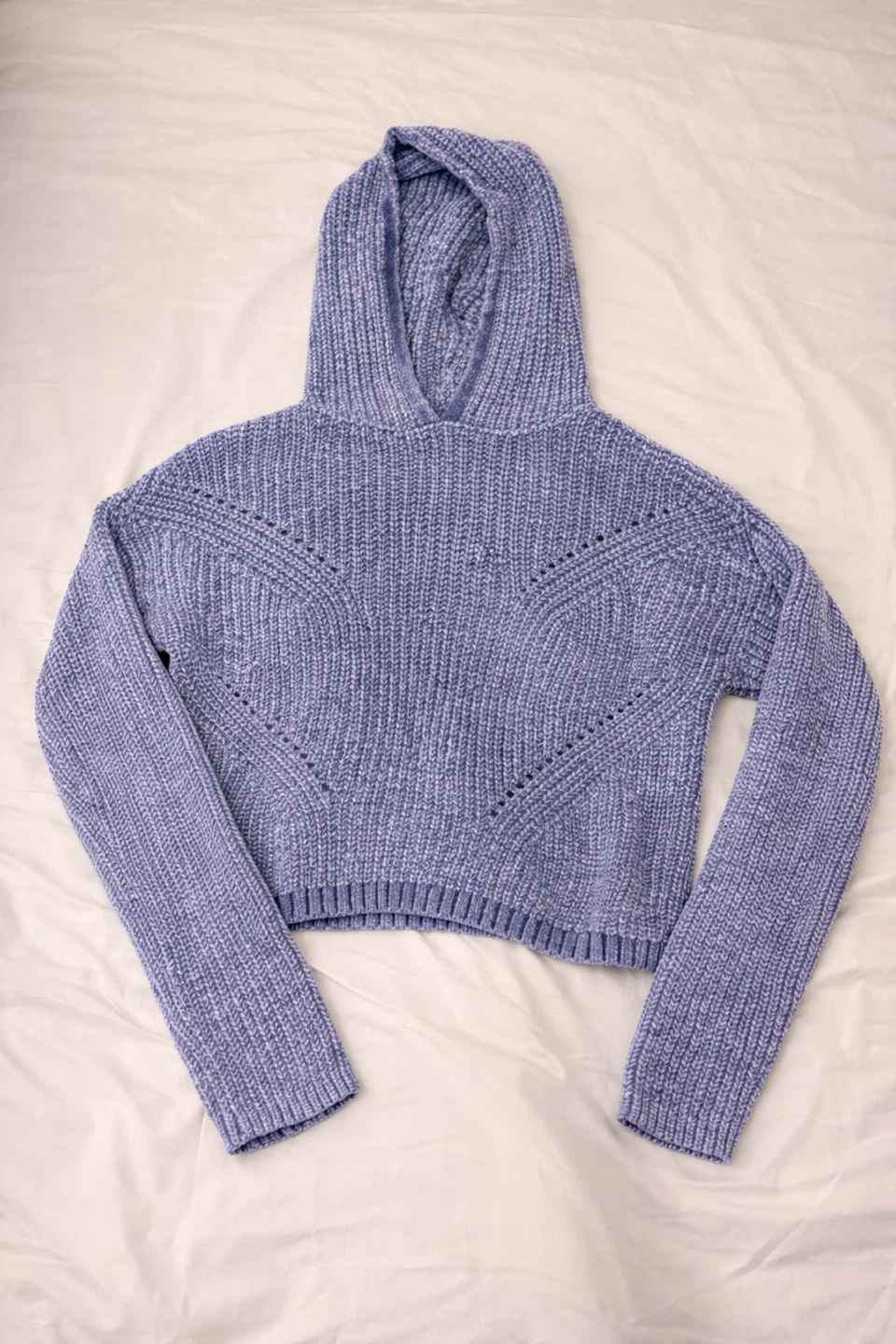 Garage Lavender Chenille Cropped Hoodie - like new - photo 2