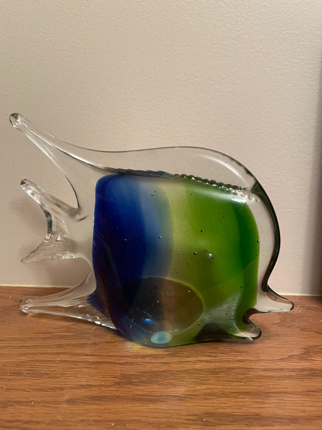 Glass Fish Figurine - Blue & Green