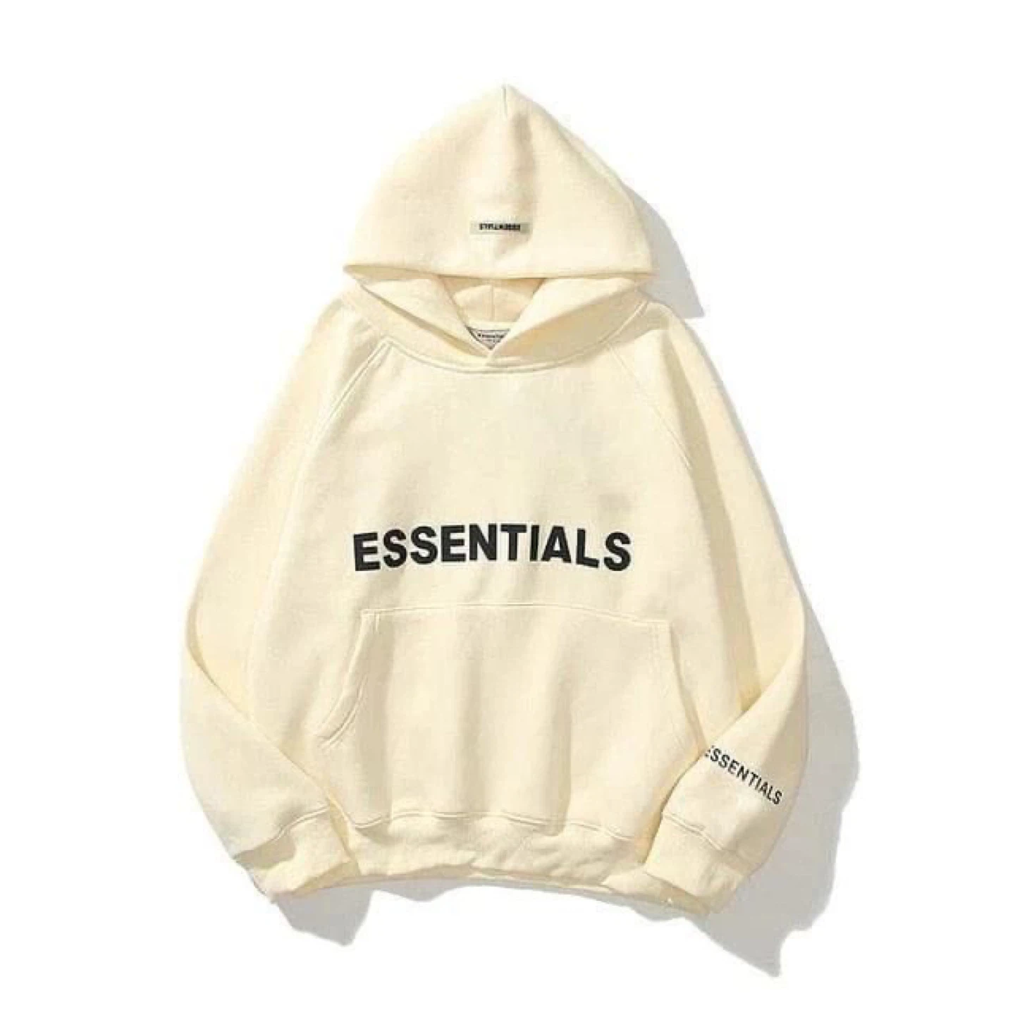 Chandail à capuchon beige Essentials