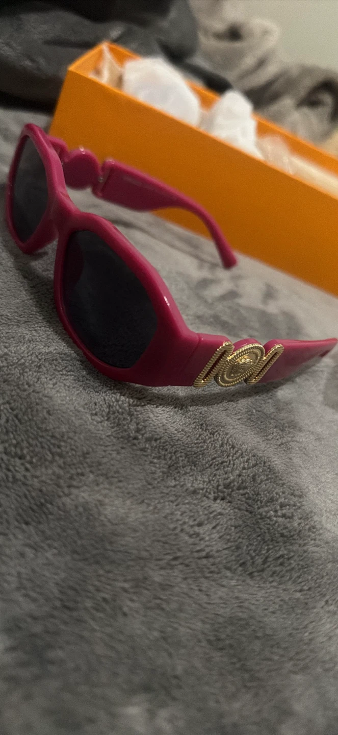 Pink Sunglasses with Gold Accent